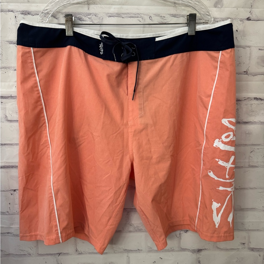 Salt Life Static Size 42 SLX-QD Vapor‎ Stretch Board Shorts Live Salty Orange